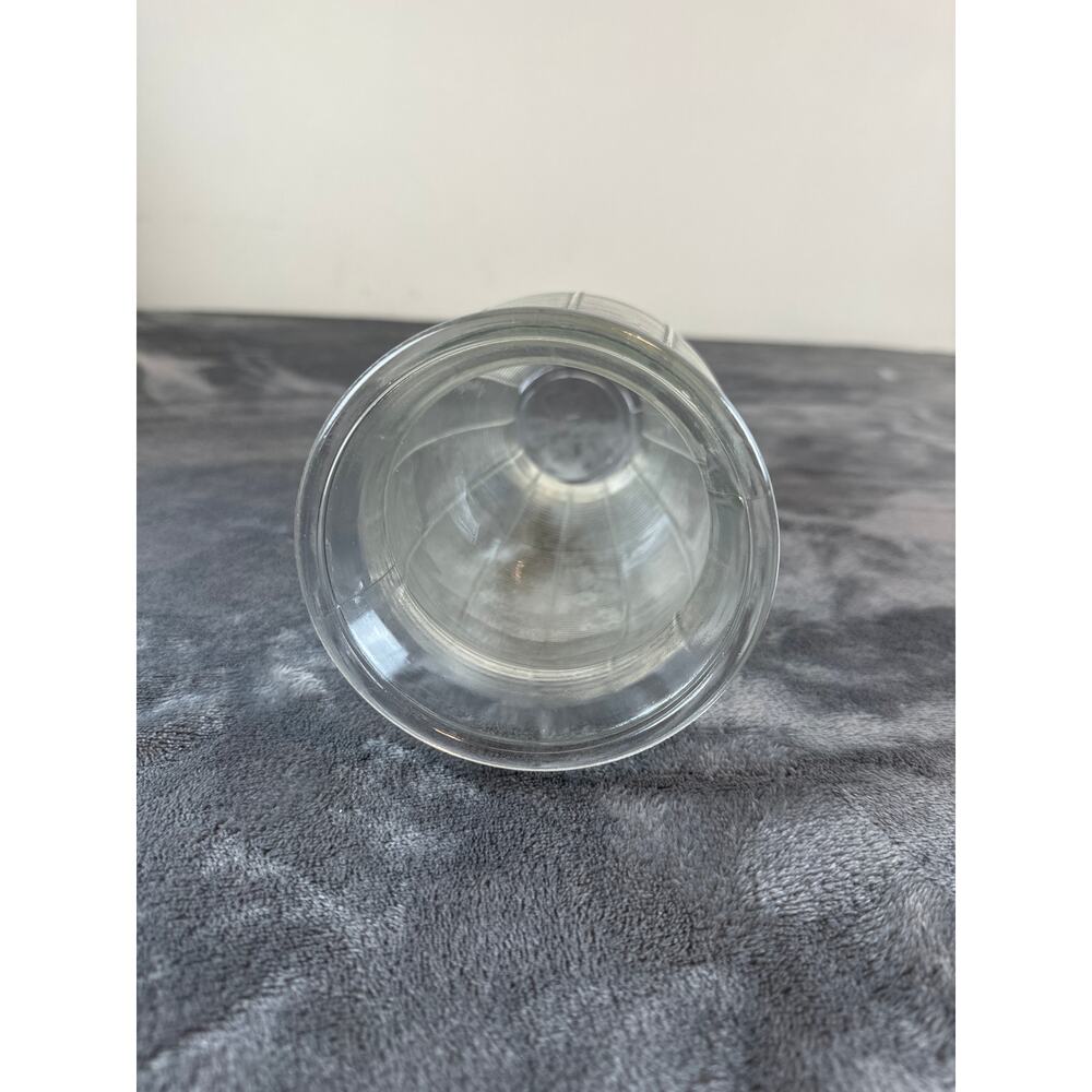 vintage retro style FTD clear ribbed glass vase 9 inches - Picture 4 of 5